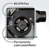 Broan Flex Series 80 CFM 0.7 Sones Humidity Sensing Ventilation Fan Light Energy Star AE80SL